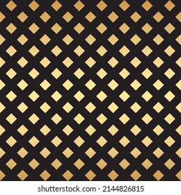 Geometric abstract vector pattern tile. Repeating banner. Gold seamless repeat background. Black and gold.