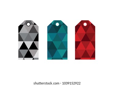 Geometric abstract vector patterns template tag set