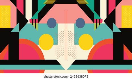  geometric abstract vector retro background