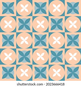 Geometric abstract vector seamless pattern design for fabric print, wallpaper or brand package. Mosaic vector background