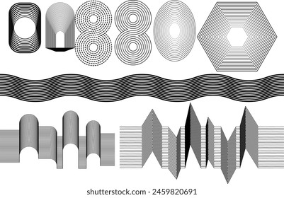 geometric abstract vector shapes EPS format