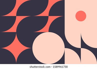 Geometric abstract vector simple elements made with a beautiful color palette. Geometrical pattern composition background, ready to use in web design, business card, invitation, poster, fashion print.