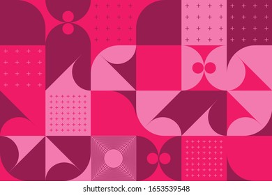 Geometric abstract vector simple elements made with a beautiful color palette. Geometrical pattern composition background, ready to use in web design, business card, invitation, poster, fashion print.