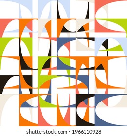 Geometric abstract vector simple elements made with a beautiful color palette. Geometrical pattern composition background, ready to use in web design, business card, invitation, poster, fashion print.
