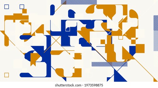 Geometric abstract vector simple elements made with a beautiful color palette. Geometrical pattern composition background, ready to use in web design, business card, invitation, poster, fashion print.