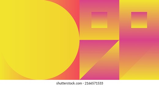 Geometric abstract vector simple elements made with a trendy color palette. Geometrical pattern composition background, ready to use in web design, business card, invitation, poster, fashion.