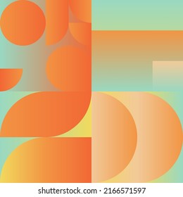 Geometric abstract vector simple elements made with a trendy color palette. Geometrical pattern composition background, ready to use in web design, business card, invitation, poster, fashion.