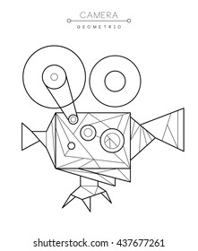 Geometric abstract vector video camera
