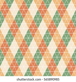 Geometric Abstract Vector vintage Backgrounds with Triangles. Seamless pattern in colorful suitable for print, wallpaper or fabric design Modern Polygon Textures for Use in Design, vector illustration
