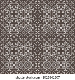 Geometric abstract wallpaper. Symmetric digital paper, textile print. Asian, ethnic, geometrical seamless lattice. Vector illustration
