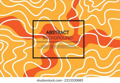 Geometric abstract wave line orange background