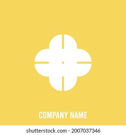 
geometric abstract white jasmin logo with color