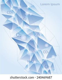 Geometric abstract winter template