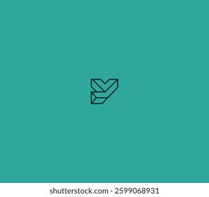 Geometric Abstract Y Logo Design Shape, Modern Impossible Logo design. 