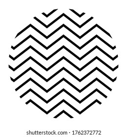 geometric and abstract zig zag circle design, shape figure Vector illustration