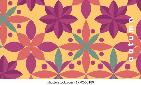 Geometric abstraction. Autumn. Vector illustration. Background pattern for a poster, banner, or flyer.