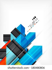 Geometric abstraction business poster. For banners, business backgrounds, presentations