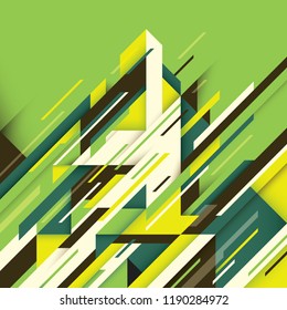 Geometric abstraction in color. Vector illustration.