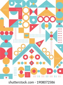 
Geometric abstraction. Colored background. Vector illustration
