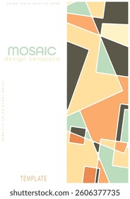 Geometric abstraction. Colorful mosaic of geometric shapes. Background template for covers, design and creative ideas
