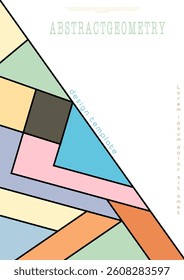 Geometric abstraction. Colorful mosaic of geometric shapes. Background template for covers, design and creative ideas
