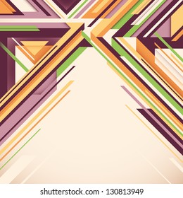 Geometric abstraction with colorful shapes. Vector illustration.