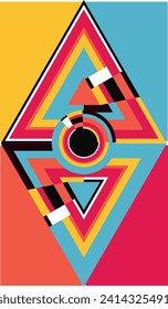 geometric abstraction design and colorful. can be utilized for a variety of purposes. including for banner, background, poster, identity layouts,wall art, fashion, wallpaper, and more