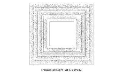 Geometric Abstraction Exploration of Square Forms Creating Visual Interest and Dynamic Tension