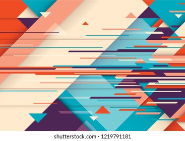 Geometric abstraction in futuristic style. Vector illustration.