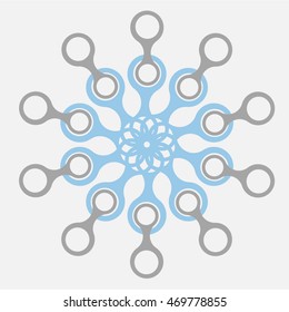geometric abstraction, mandala metaball