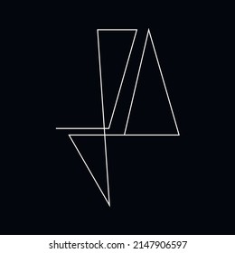 Geometric abstraction on black background for your ideas 