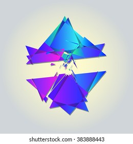 Geometric abstraction on a white background