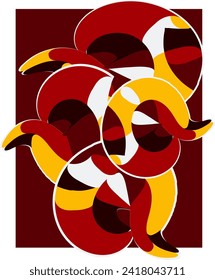 diseño de forma de abstracción geométrica. puede utilizarse para diversos fines. incluyendo banner, fondo, afiche, diseños de identidad, arte mural, moda, papel pintado, decorativo y más