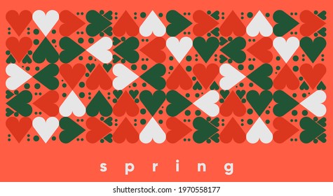 Geometric abstraction. Spring. Vector illustration. Background pattern for a poster, banner, or flyer.