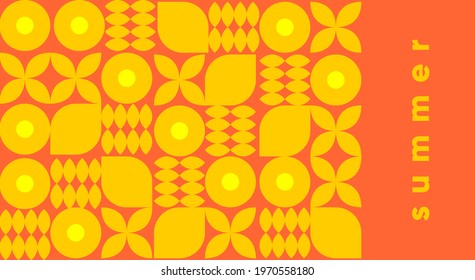 Geometric abstraction. Summer. Vector illustration. Background pattern for a poster, banner, or flyer.