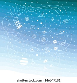 geometric abstraction. unusual abstract background. vector illustration.