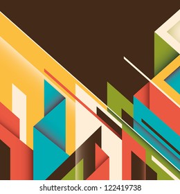 Geometric abstraction. Vector illustration.