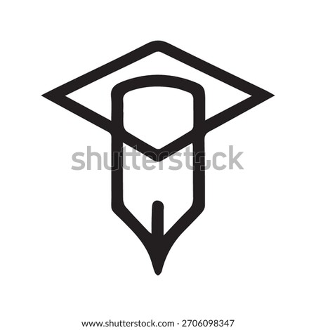 Geometric Academic Icon Built From Clean Three-Dimensional Shapes