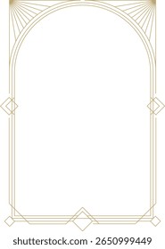 Quadro gráfico art deco estético geométrico com linhas elegantes, apresentando intrincados elementos de design ideais para projetos vetoriais e estilo decorativo