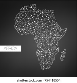 Geometric Africa Madagascar Continent, Dark Version, clean design, easy to customize template