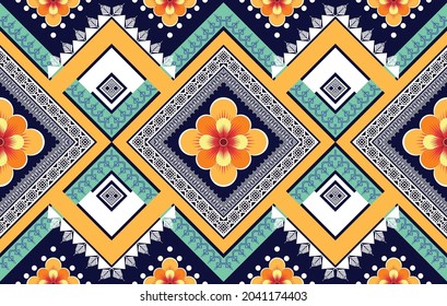 Geometric African ethnic pattern. Aztec fabric carpet mandala ornament boho chevron textile decoration wallpaper. Tribal turkey Indian traditional embroidery oriental vector illustrations background.