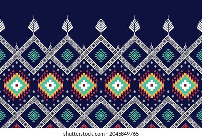 Geometric African ethnic pattern. Aztec fabric carpet mandala ornament boho chevron textile decoration wallpaper. Tribal turkey Indian traditional embroidery oriental vector illustrations background 