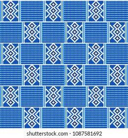 Geometric African print. Cloth kente. Seamless pattern.