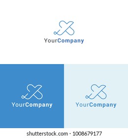 geometric airplane logo 