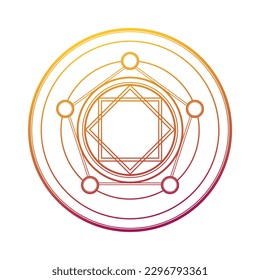 Geometric alchemical circle. Magic circle
