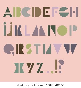 geometric alphabet font