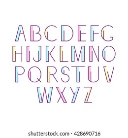 Geometric alphabet. Vector set. EPS 8.