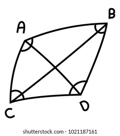 
Geometric angles. Doodle icon geometric shape
