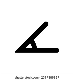 Icono de ángulos geométricos. ilustración vectorial en fondo blanco.