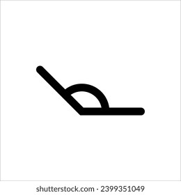 Icono de ángulos geométricos. ilustración vectorial en fondo blanco.